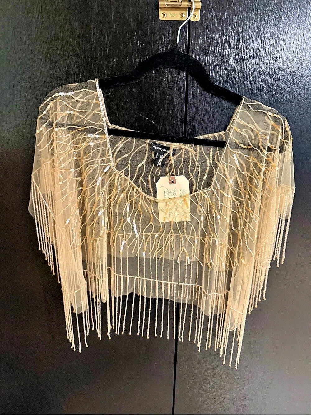 Emporio Armani Gold Fringe Blouse